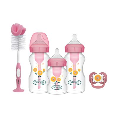 Dr. Brown&#039;s Options+ Giftset - Brede Hals - Roze