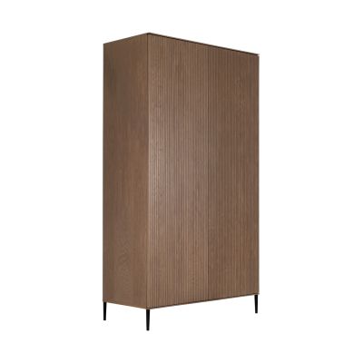 Kidsmill Levi Kledingkast 2-deurs - Ronde Poot - Walnoot