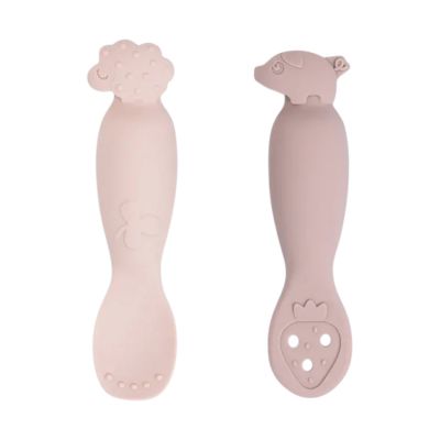 Done By Deer Tiny Farm Oefen Lepel Set - Powder
