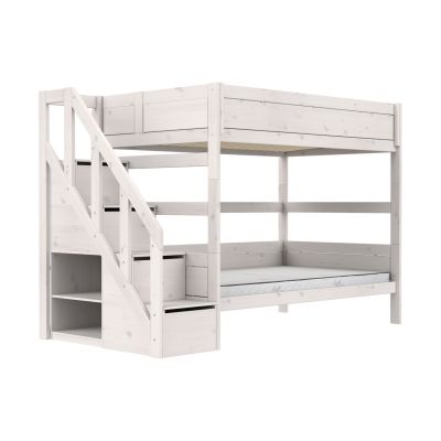 Life Time Stapelbed Premium - 120 cm - Met Trapkast