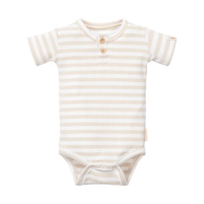 Little Dutch Stripe Romper - Korte Mouw - Sand/White