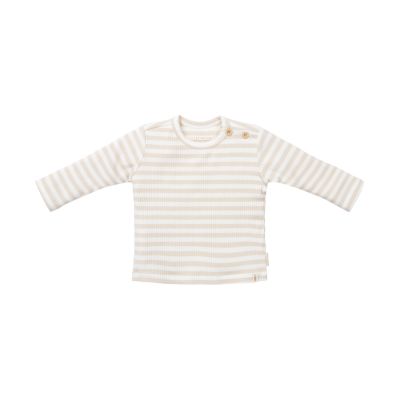 Little Dutch Stripe T-shirt - Lange Mouw - Zand/Wit