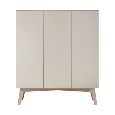 Kidsmill Sixties Kledingkast - 3-Deurs - Oatmeal / Eiken