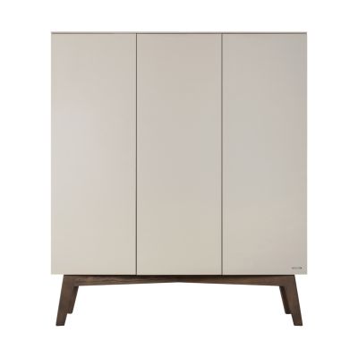 Kidsmill Sixties Kledingkast 3-deurs Oatmeal / Walnoot