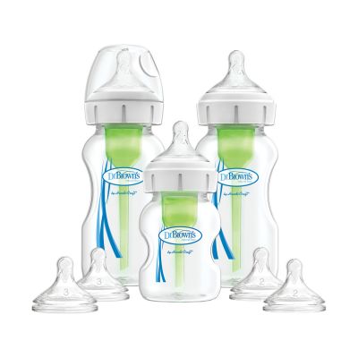 Dr. Brown&#039;s Options+ Anti-colic Startpakket Brede Halsfles