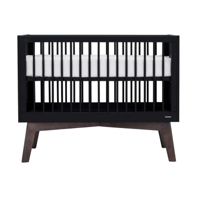 Kidsmill Sixties Babybed Zwart Mat / Walnoot 60 x 120 cm