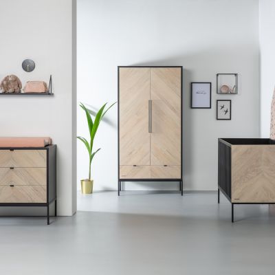 Kidsmill Vince Babykamer Black / Oak
