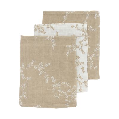 Meyco Branches Washandjes Sand 3 Stuks