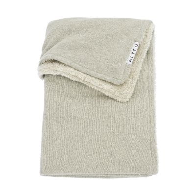 Meyco Knit Basic Fleece Wiegdeken Sand Melange 75 x 100 cm