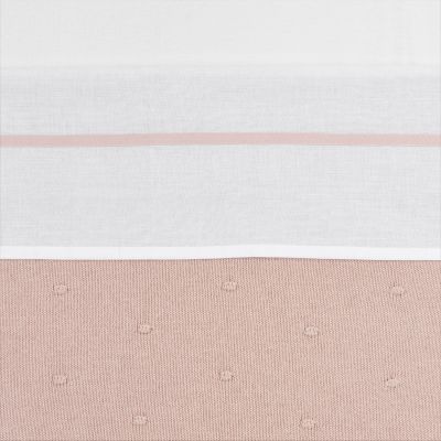 Meyco Ledikantlaken Wit Met Bies 100 x 150 cm Soft Pink