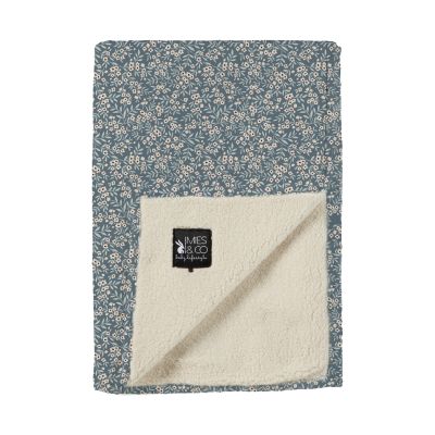 Mies &amp; Co Soft Vintage Flower Wiegdeken Blue 70 x 100 cm